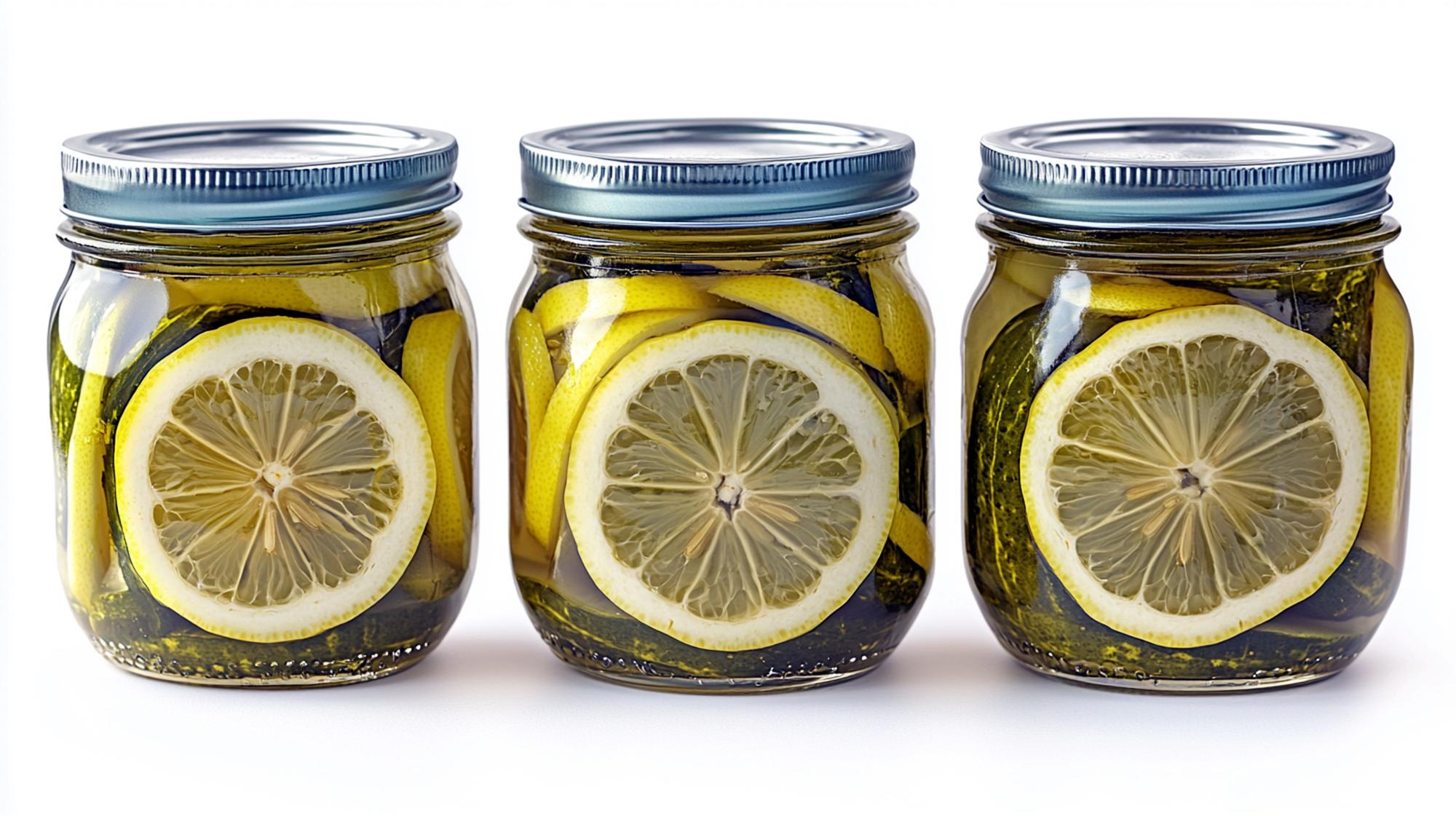 Jar of preserved citrus and labeled provenance card