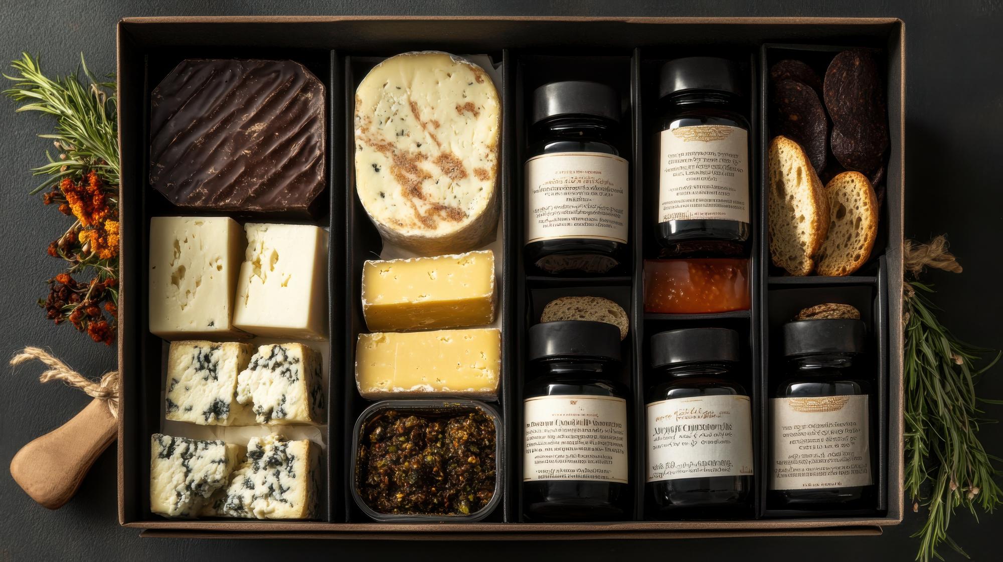 Boxed tasting kit with labeled jars and booklet